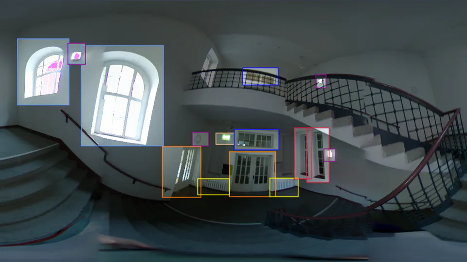 Equirectangular 360° Image Dataset for Detecting Reusable Construction Components